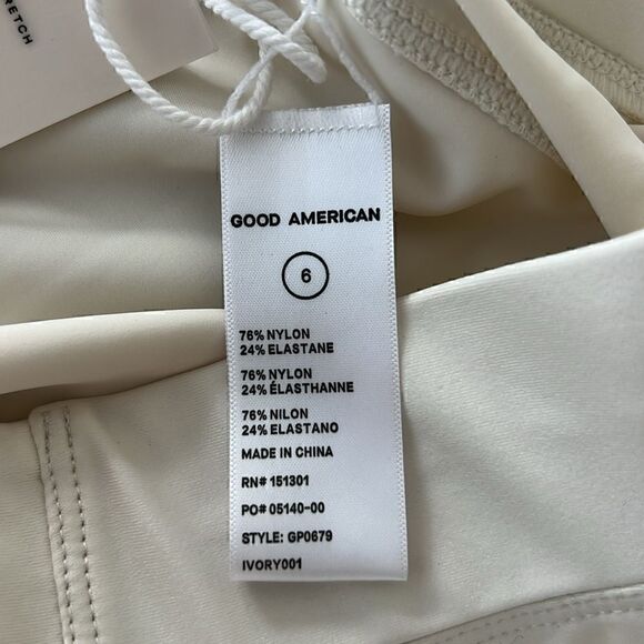 NWT Good American BOMBSHELL LIQUID LACE UP LEGGING in Ivory Size 6/3XL - Picture 9 of 14